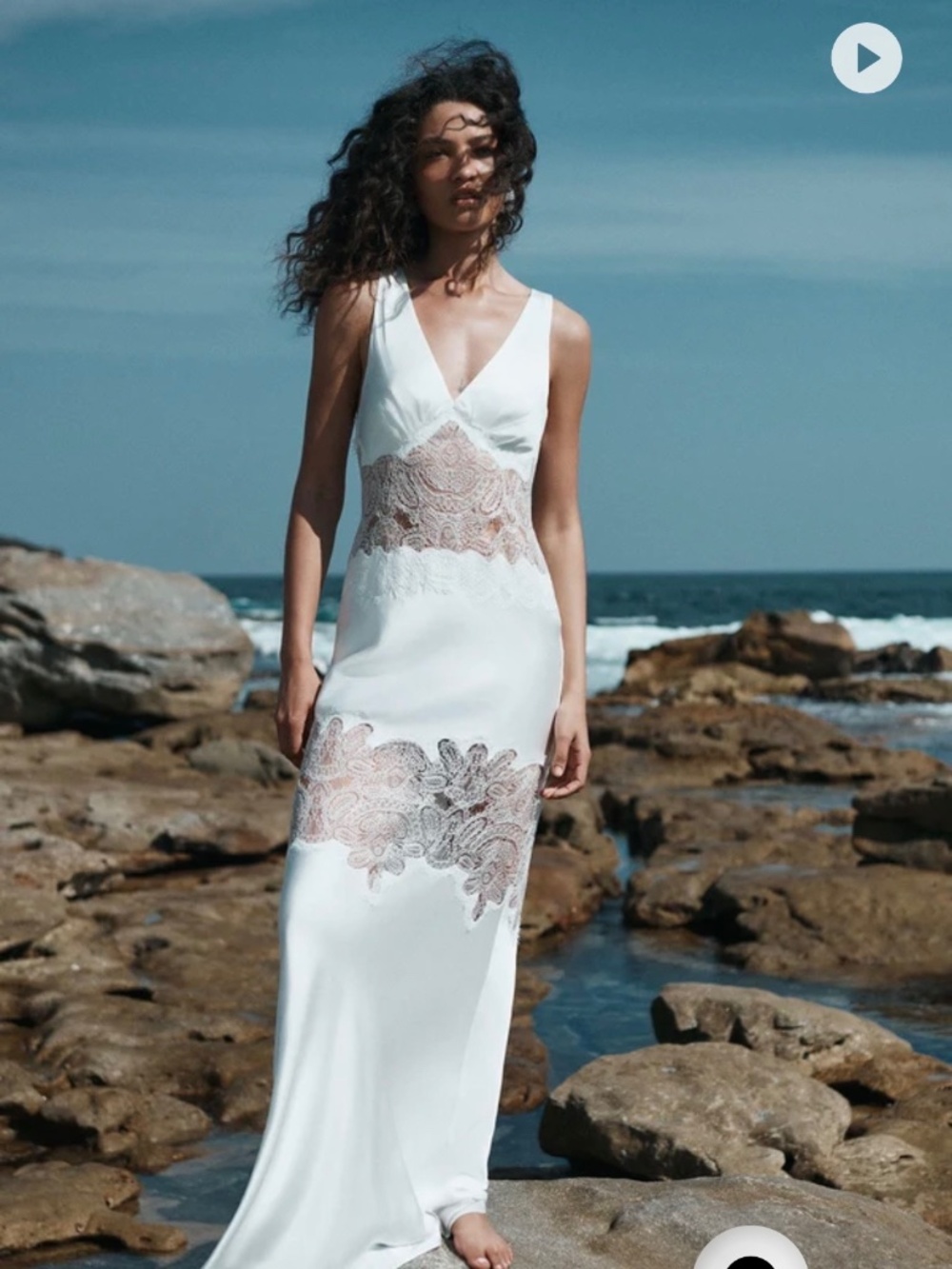 Wedding Gown - Anthropologie x Shona Joy Lace Panel Maxi Dress